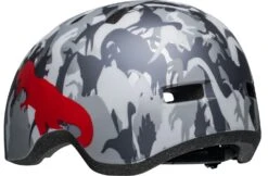 Bell Lil Ripper Kinder Fahrradhelm - Camosaurus -Fahrradhelm 210208027 bell lil ripper camosaurus matte gray silver back left