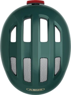ABUS Smiley 3.0 ACE LED Kinder-Fahrradhelm - Royal Green -Fahrradhelm 677113 SMILEY 3 0 ACE LED ROYAL GREEN TOP CMYK 3