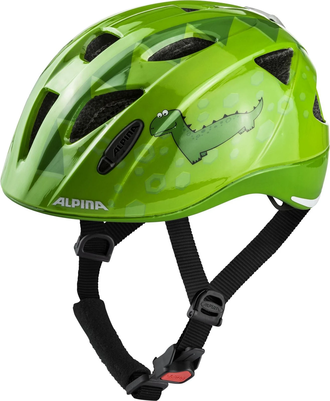 Alpina Ximo Flash Kinder Fahrradhelm - Green Dino 3 Alpina Ximo Flash Kinder Fahrradhelm - Green Dino