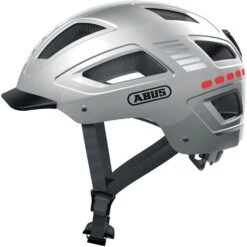ABUS Hyban 2.0 LED Fahrradhelm - Signal Silver Shiny