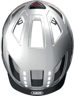 ABUS Hyban 2.0 LED Fahrradhelm - Signal Silver Shiny -Fahrradhelm ABUS Hyban 2 0 Led Fahrradhelm signal silver shiny 4