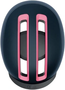 ABUS HUD-Y City- Fahrradhelm - Midnight Blue -Fahrradhelm Abus Hud y city stadt fahrradhelm ebike helm flower midnight blue 4