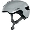 ABUS HUD-Y City- Fahrradhelm - Race Grey -Fahrradhelm Abus Hud y city stadt fahrradhelm ebike helm flower race grey 1