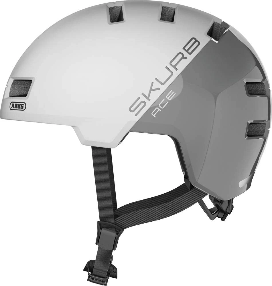 ABUS Skurb ACE Fahrradhelm Skatehelm-silver White 3 ABUS Skurb ACE Fahrradhelm Skatehelm-silver White