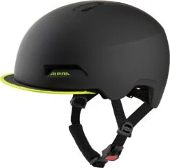 Alpina Brooklyn City Fahrradhelm - Black Neon Yellow Matt