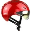 CASCO Roadster Plus Visier Fahrradhelm - Rot Glanz -Fahrradhelm CASCO ROADster Plus Glossy Red Visor Sunset side rgb 04 3628