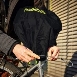 Helmtüte - Helmtasche Mit Diebstahlschutz -Fahrradhelm Helmtuete helmschloss fahrradhelm anschliessen 3