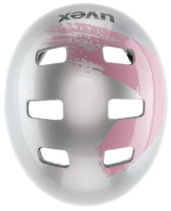 Skaterhelm Uvex Kid 3 - Silver-rose -Fahrradhelm uvex kid 3 Kinderfahrradhelm silver rose 3